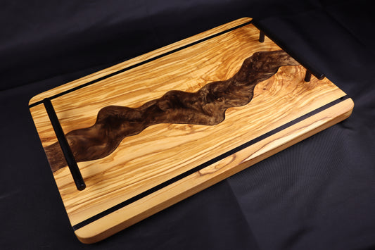 Mediterranean Olive Wood Epoxy Charcuterie Tray