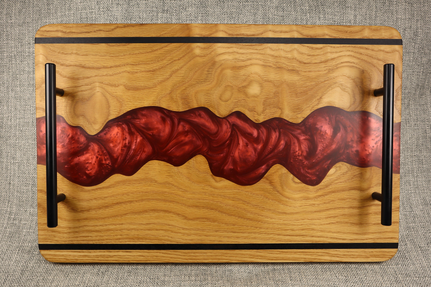Ribbon Oak /Resin River Charcuterie Tray
