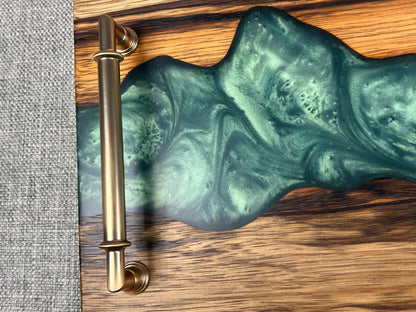 Black Limba with Green River Epoxy Charcuterie Tray